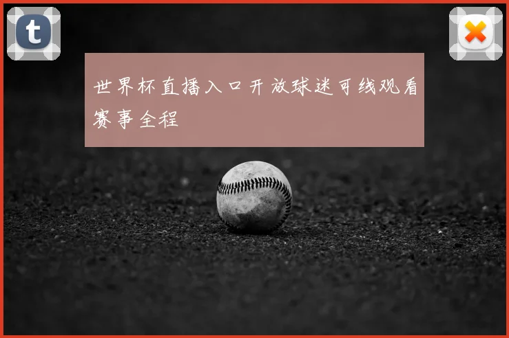 世界杯直播入口开放球迷可线观看赛事全程